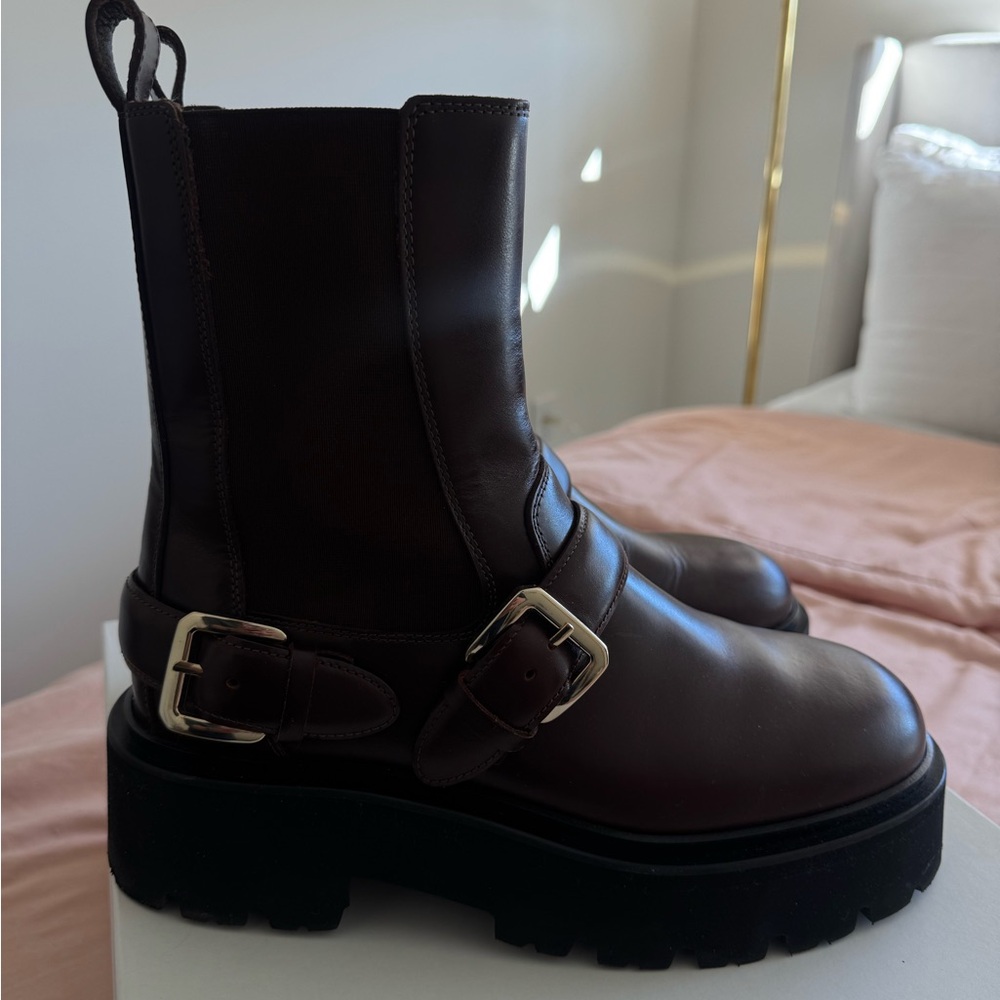 Sandro Leather Ankle Boots - Picture 7 of 7